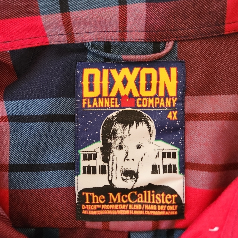 Dixxon Plaid The McCallister Original Flannel Home Alone Mens Size 4XL Retired - Picture 6 of 6